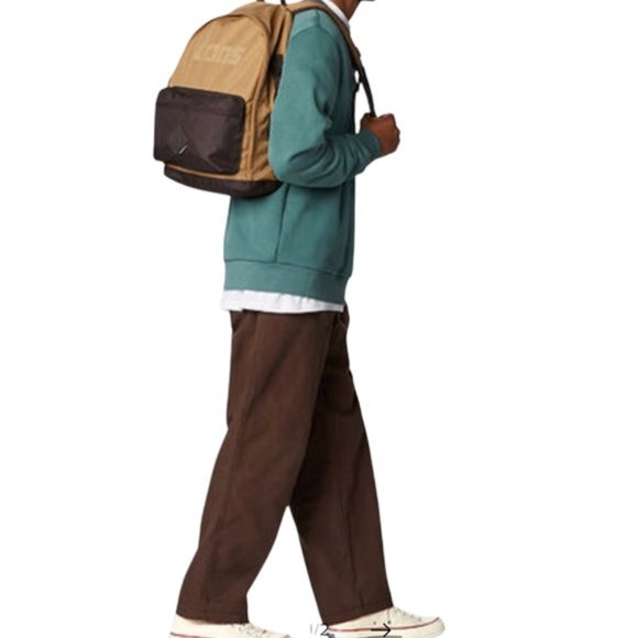 🎒SCHOOL SALE🎒Converse Go Brown Cream Backpack Men Bag Laptop Zip 10023806-A03 - Picture 3 of 8